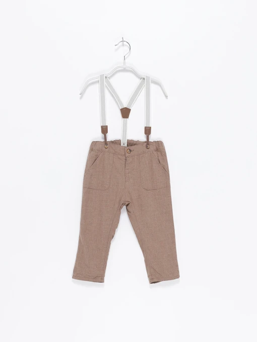 Брюки H&M модель 0931778_бежевий Фото