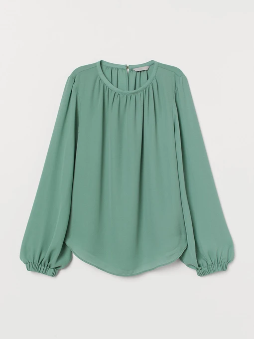 Рубашки H&M модель 0854247_оливковий Фото