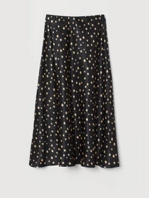 Юбки H&M модель 0856732_чорний з бежевим Фото