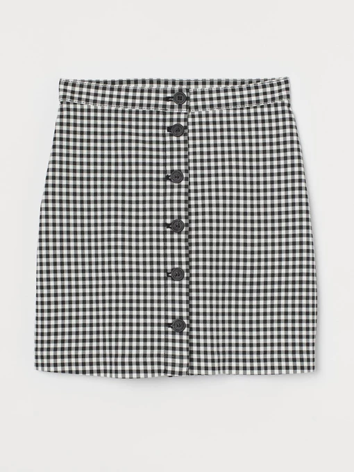 Юбки H&M модель 0884750_білий з чорним Фото