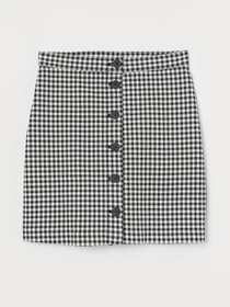 Юбки H&M модель 0884750_білий з чорним Фото