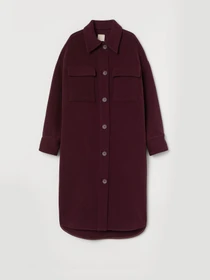 Пальта та плащі H&M модель 0894769_бордовий Фото