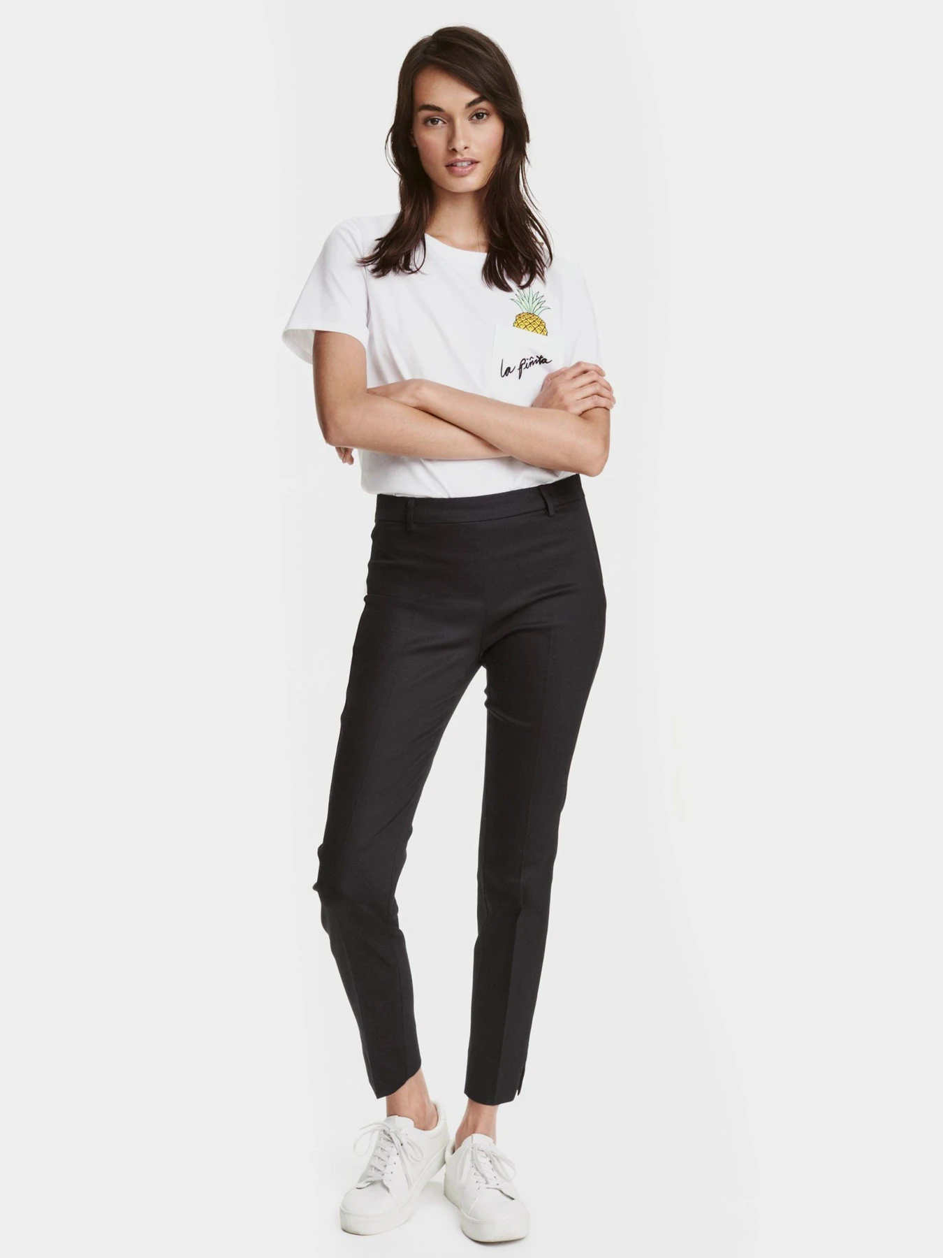 Штани H&M модель 0374072_чорний Фото