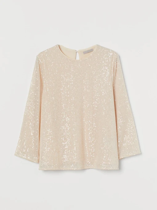 Рубашки H&M модель 0926806_с.бежевий Фото