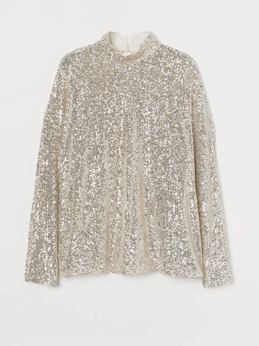 Рубашки H&M модель 0927893_с.бежевий комб. Фото