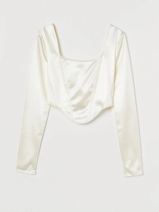 Футболки і поло H&M модель 0949232_молочний Фото