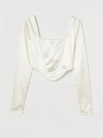 Футболки і поло H&M модель 0949232_молочний Фото