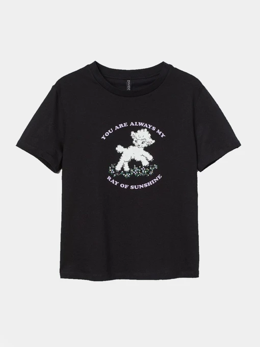 Футболки і поло H&M модель 0950725_чорний комб. Фото