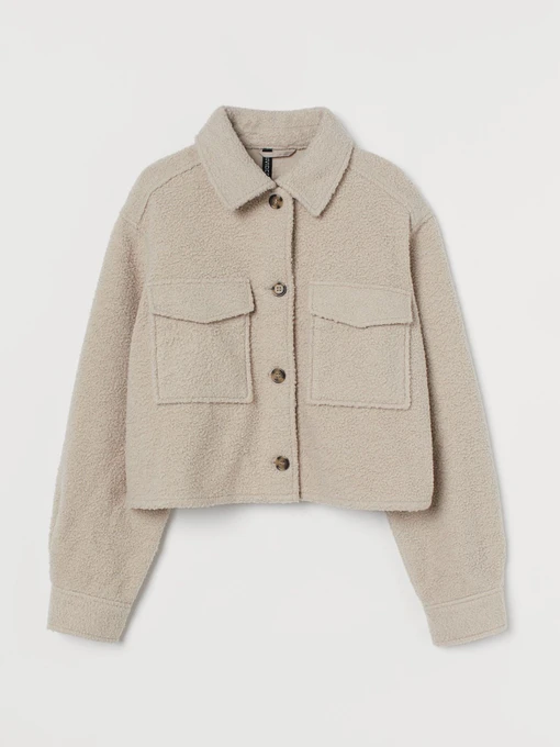 Куртки и дубленки H&M модель 0966502_бежевий Фото
