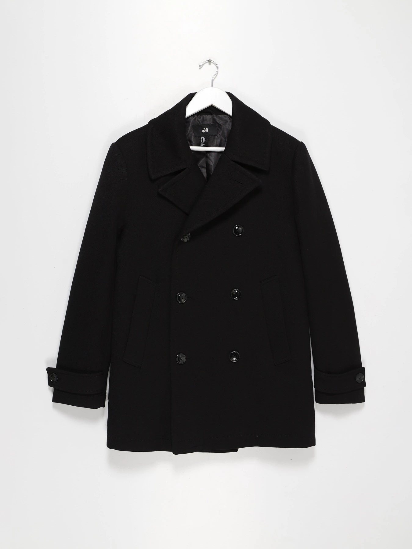 Пальта та плащі H&M модель 0303407_чорний Фото