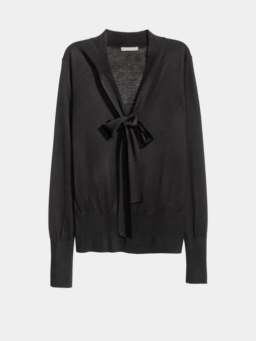 Свитры и кардиганы H&M модель 0409189_чорний Фото