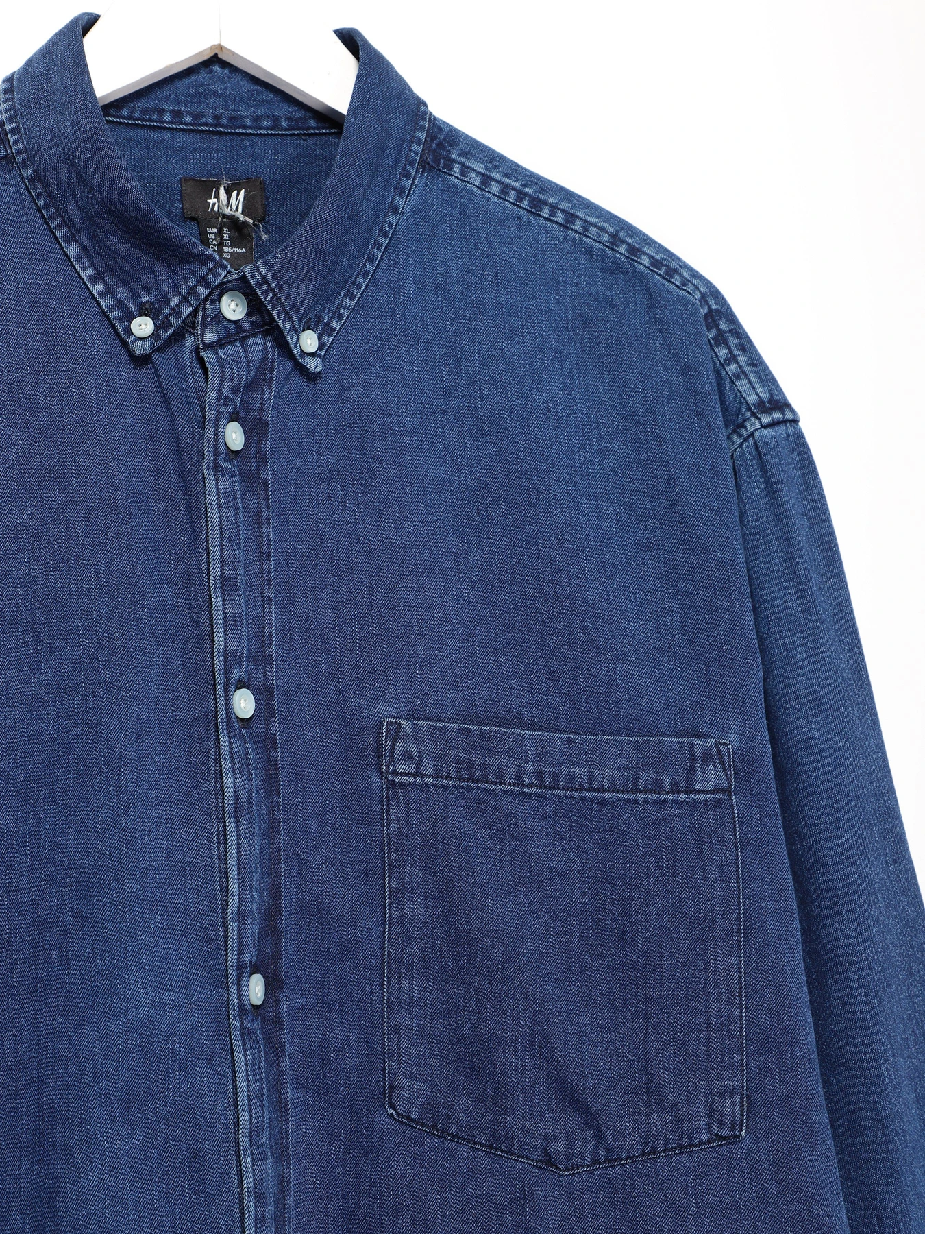 Рубашки H&M модель 0454784_т.синій Рубашки H&M модель 0454784_т.синій Фото