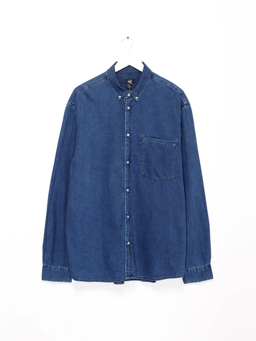 Рубашки H&M модель 0454784_т.синій Фото
