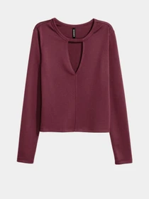 Худі та світшоти H&M модель 0425783_бордовий Фото