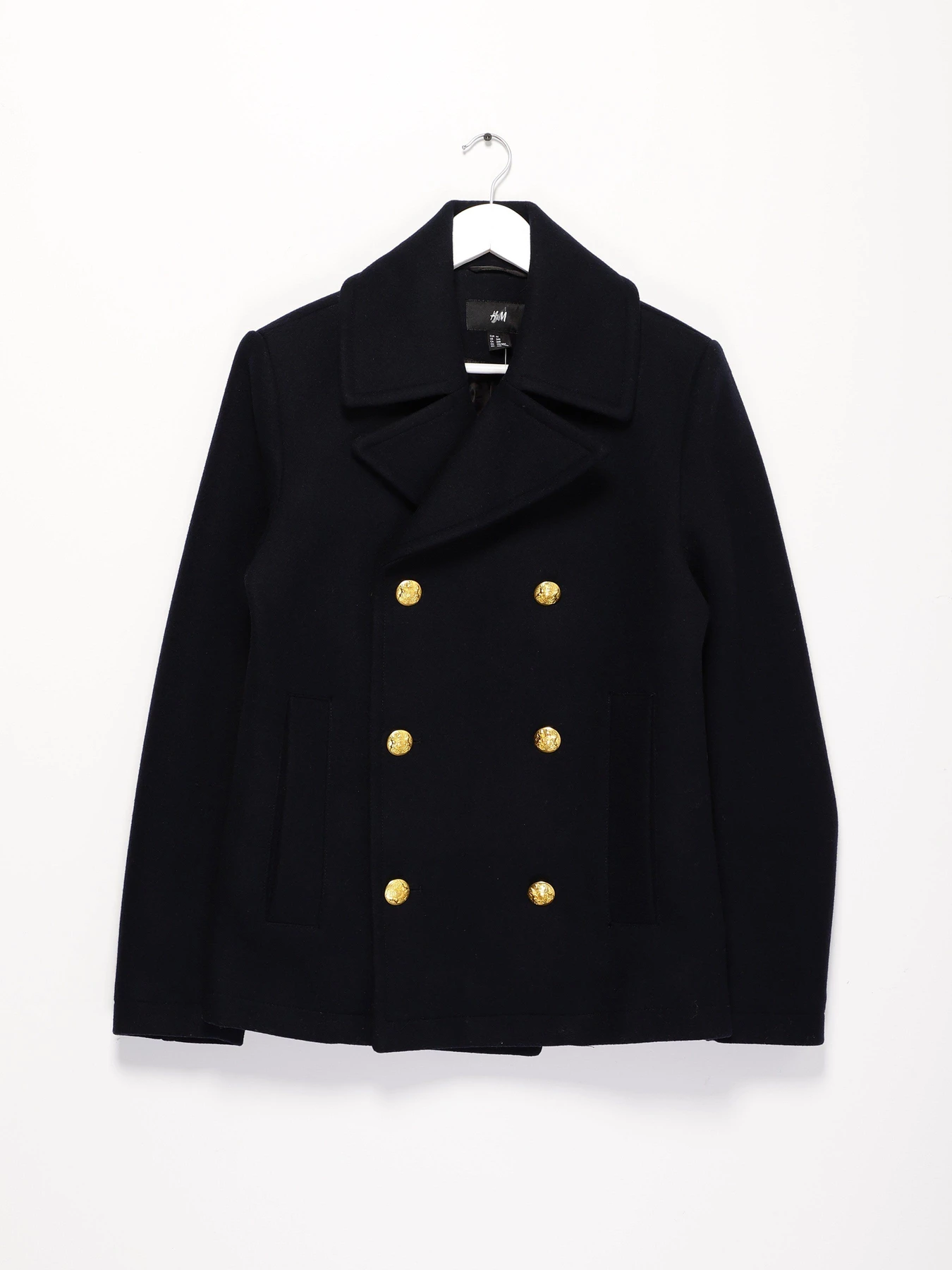 Пальто и плащи H&M модель 0518358_т.синій Пальто и плащи H&M модель 0518358_т.синій Фото