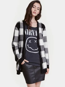Светри та кардигани H&M модель 0448202_чорний з білим Фото