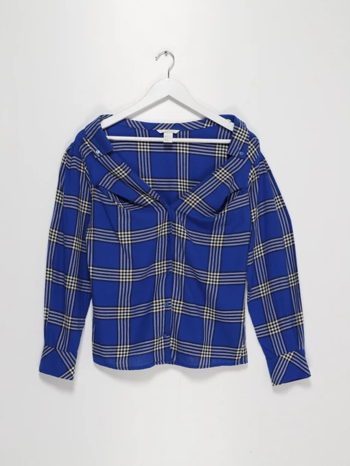 Рубашки H&M модель 0562636_т.синій комб. Фото