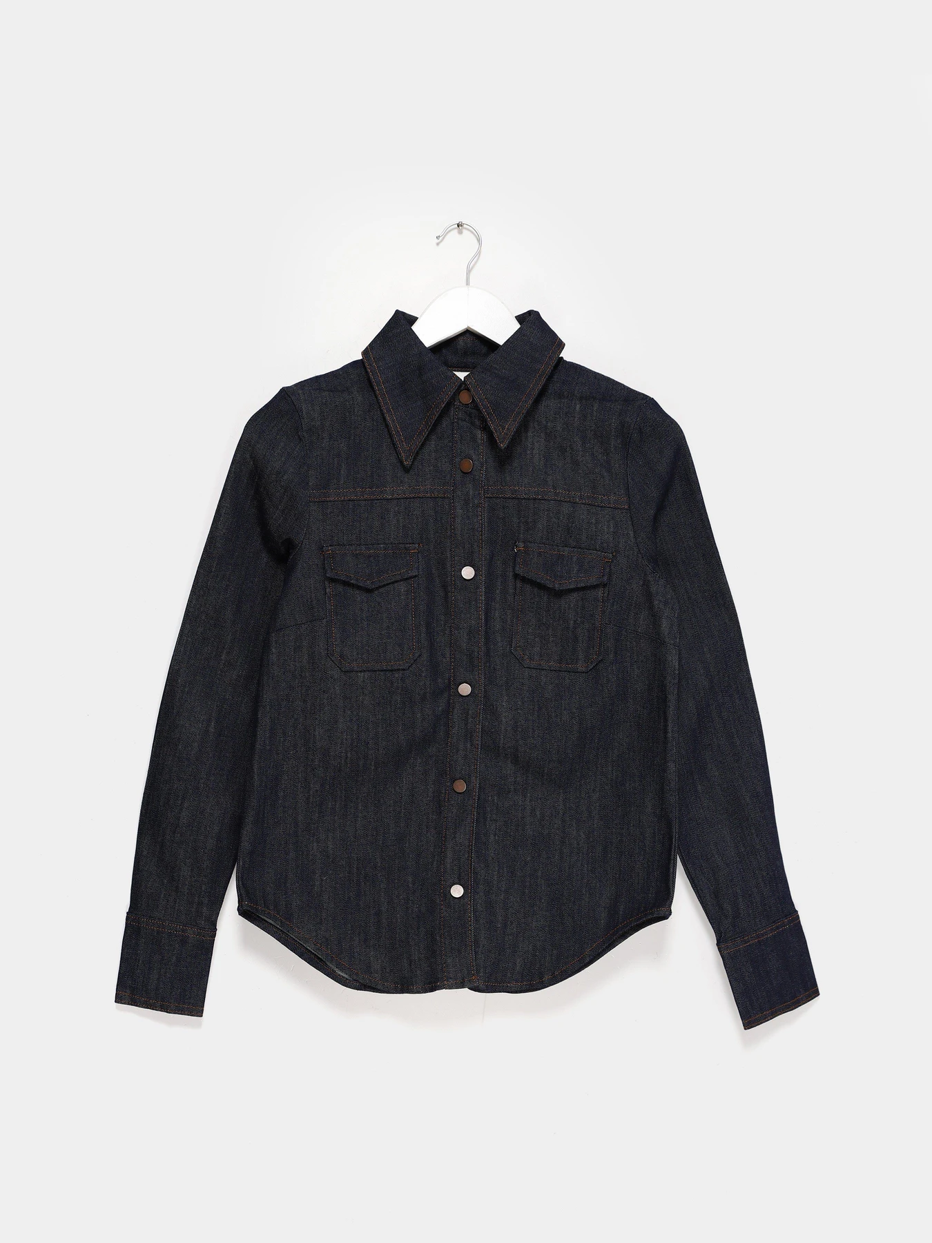 Рубашки H&M модель 0689982_т.синій Рубашки H&M модель 0689982_т.синій Фото