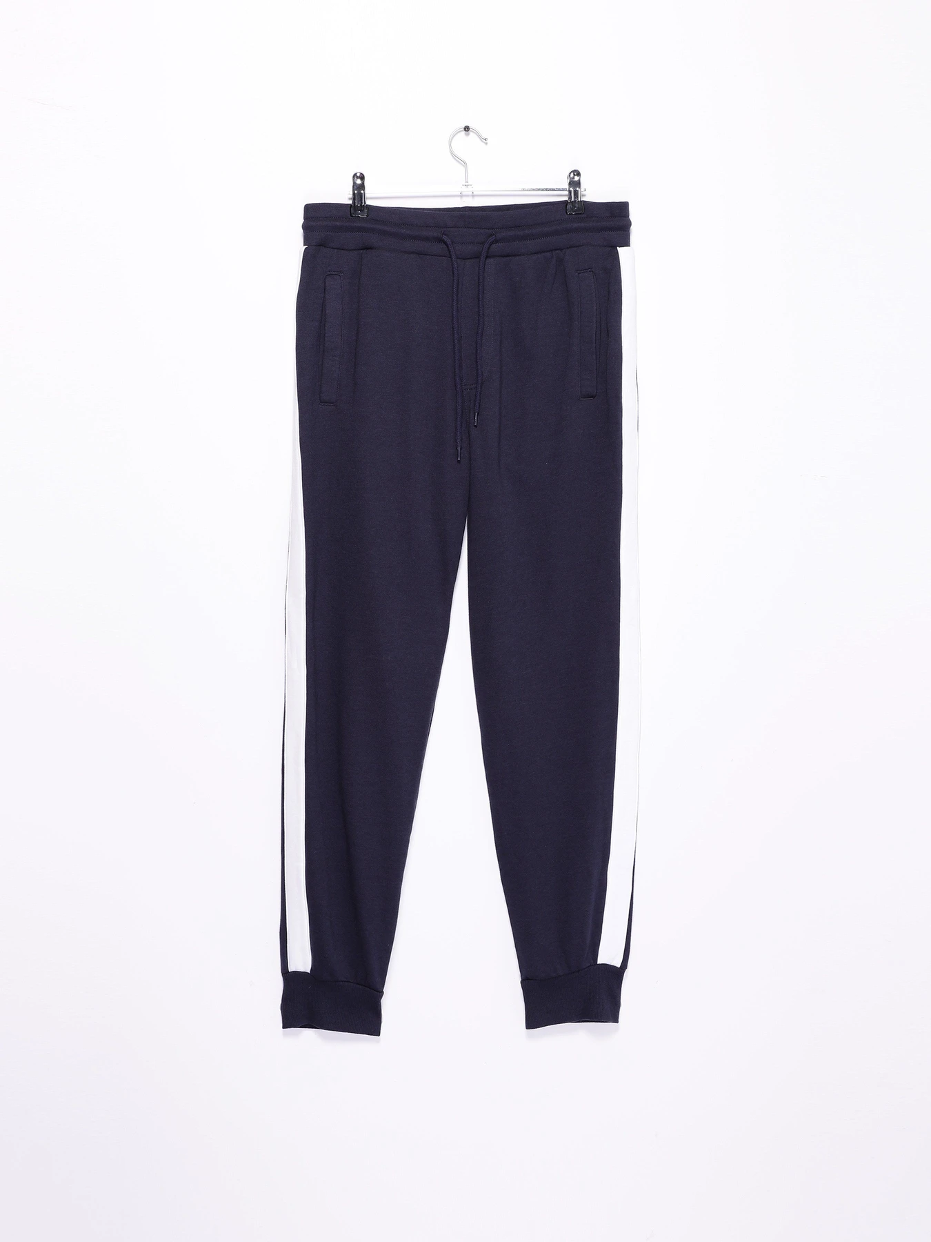 Штани H&M модель 0694968_т.синій з білим Штани H&M модель 0694968_т.синій з білим Фото