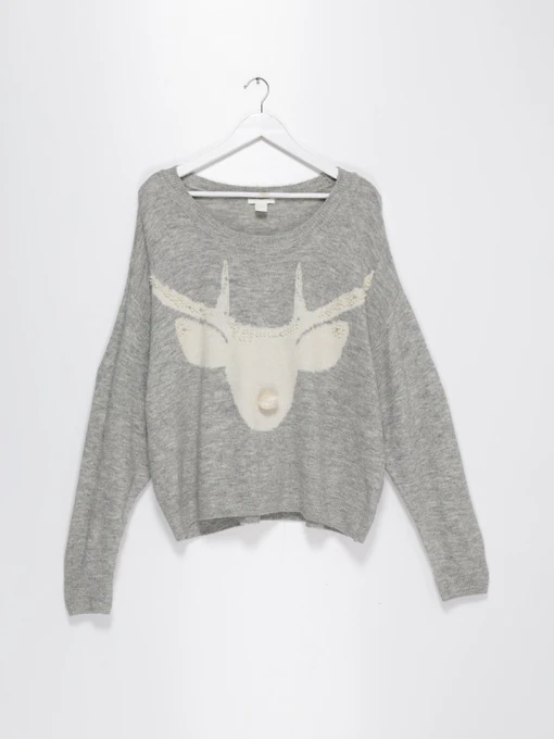 Свитры и кардиганы H&M модель 0699934_сірий з білим Фото