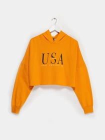 Худі та світшоти H&M модель 0700946_жовтий комб. Фото