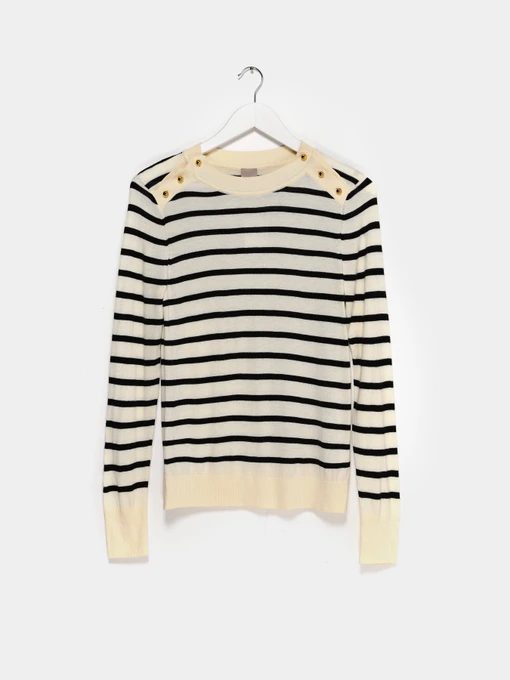 Светри та кардигани H&M модель 0719589_білий з чорним Фото