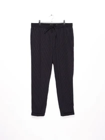 Брюки H&M модель 0766402_т.синій з білим Фото