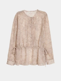 Сорочки H&M модель 0535455_бежевий комб. Фото