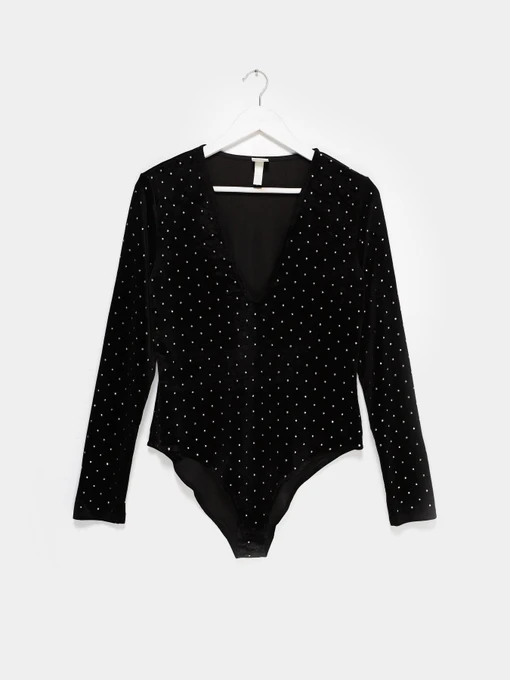 Боди и корсеты H&M модель 0908551_чорний комб. Фото