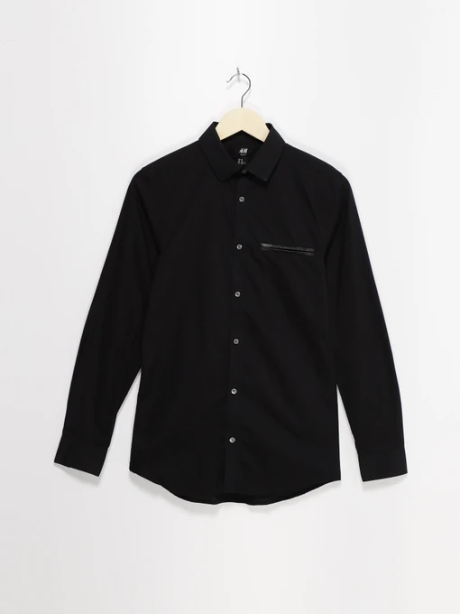 Рубашки H&M модель 0311902_чорний Фото
