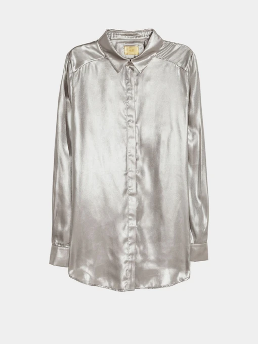Рубашки H&M модель 0565731_срібний Фото