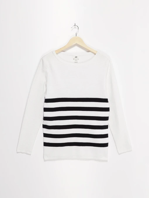 Свитры и кардиганы H&M модель 0340654_білий комб. Фото