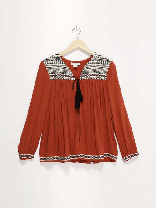 Свитры и кардиганы H&M модель 0373896_коричневий комб. Фото