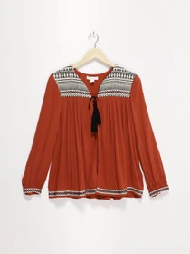 Светри та кардигани H&M модель 0373896_коричневий комб. Фото