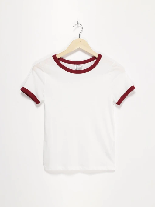 Футболки и поло H&M модель 0379780_білий з бордовим Фото