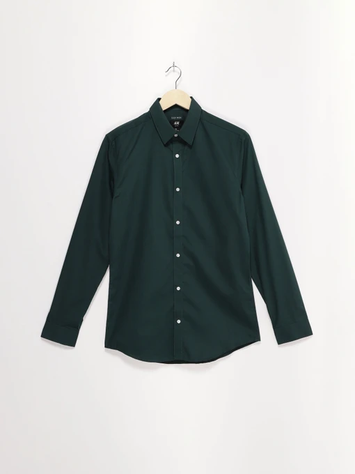Рубашки H&M модель 0400531_т.зелений Фото