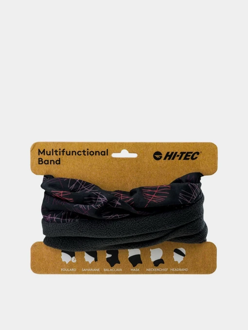 Шарфы и платки Hitec Rine модель RINE-BLACK/NEON LEAVES Фото