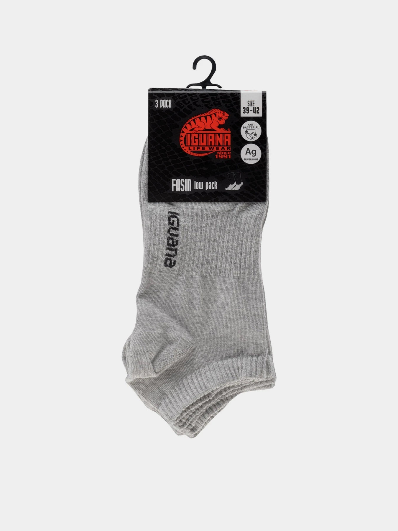 Носки и гольфы Iguana Fasin модель FASIN LOW PACK-GREY/BLACK Фото