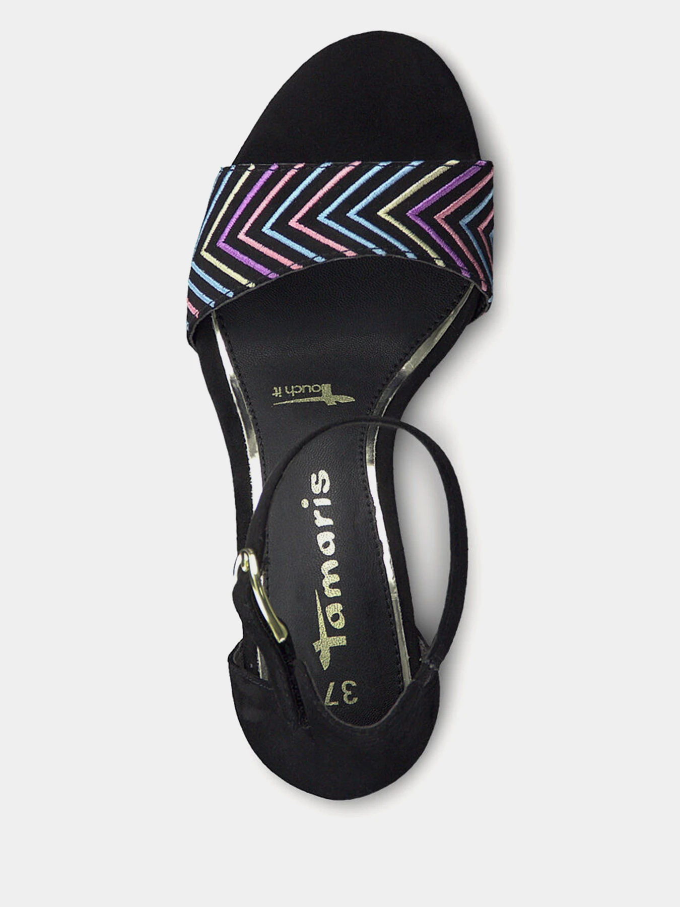 Босоножки Tamaris модель 1-1-28384-24 016 BLK UNI/MULTI Фото