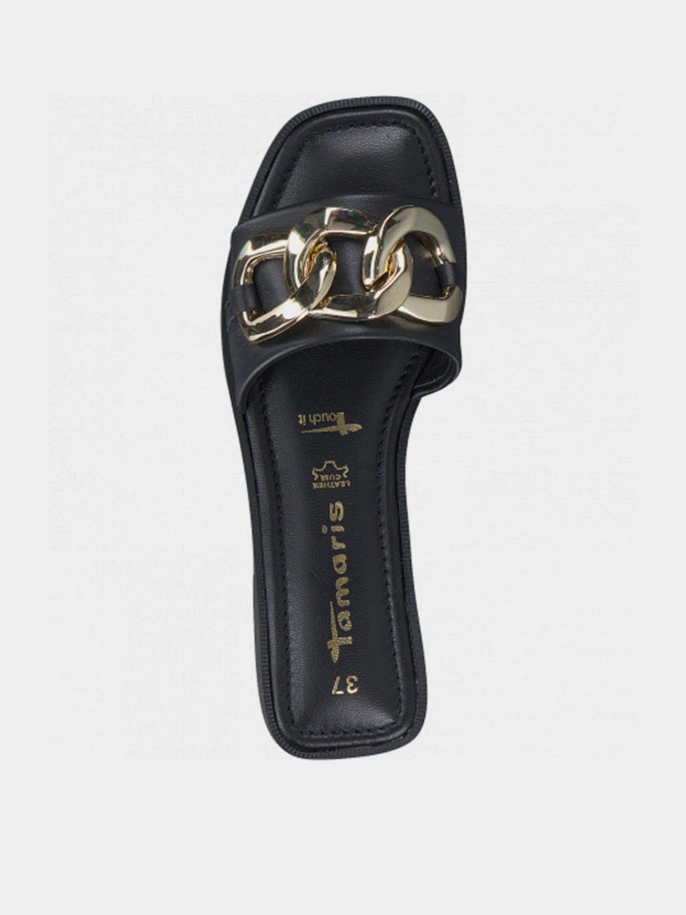Шлёпанцы Tamaris модель 1-1-27119-28 048 BLACK/GOLD Фото
