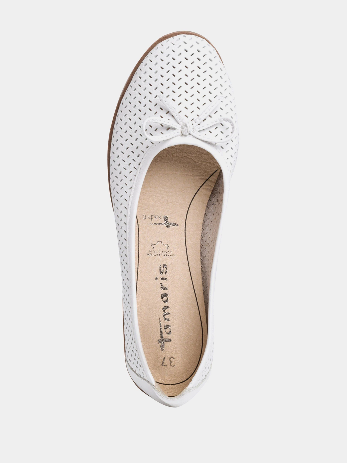 Туфли и лоферы Tamaris модель 1-1-22121-26 117 WHITE LEATHER Туфли и лоферы Tamaris модель 1-1-22121-26 117 WHITE LEATHER Фото