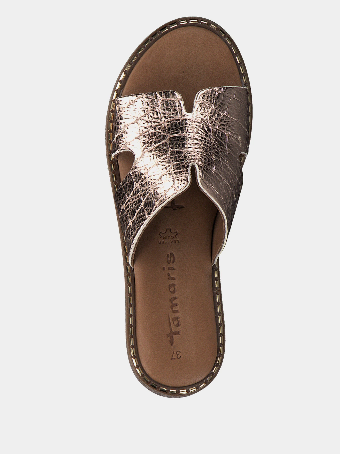 Шлёпанцы Tamaris модель 1-1-27135-26 979 ROSE GOLD CROC Фото