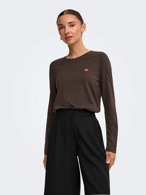 Худи и свитшоты JDY PISA L/S PRINT TOP JRS DIA модель 15359938_Coffee Bean BITTERSWEET HE Фото