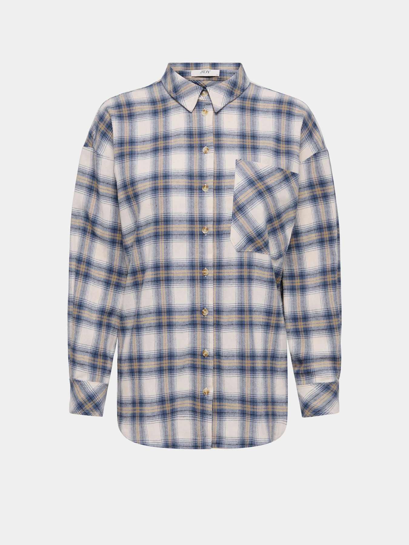 Рубашки JDY MAUVE L/S CHECK LOOSE SHIRT модель 15376549_Whitecap Gray BIJOU BLUE C Рубашки JDY MAUVE L/S CHECK LOOSE SHIRT модель 15376549_Whitecap Gray BIJOU BLUE C Фото