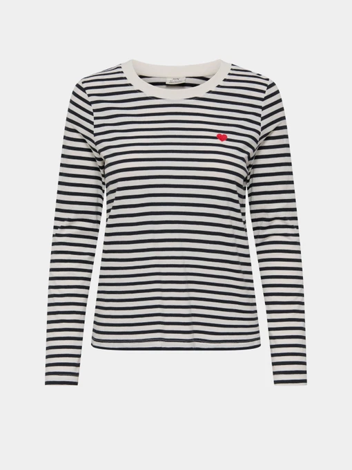 Худи и свитшоты JDY PISA L/S PRINT TOP JRS DIA модель 15359938_Cloud Dancer NEW STRIPE BL Фото