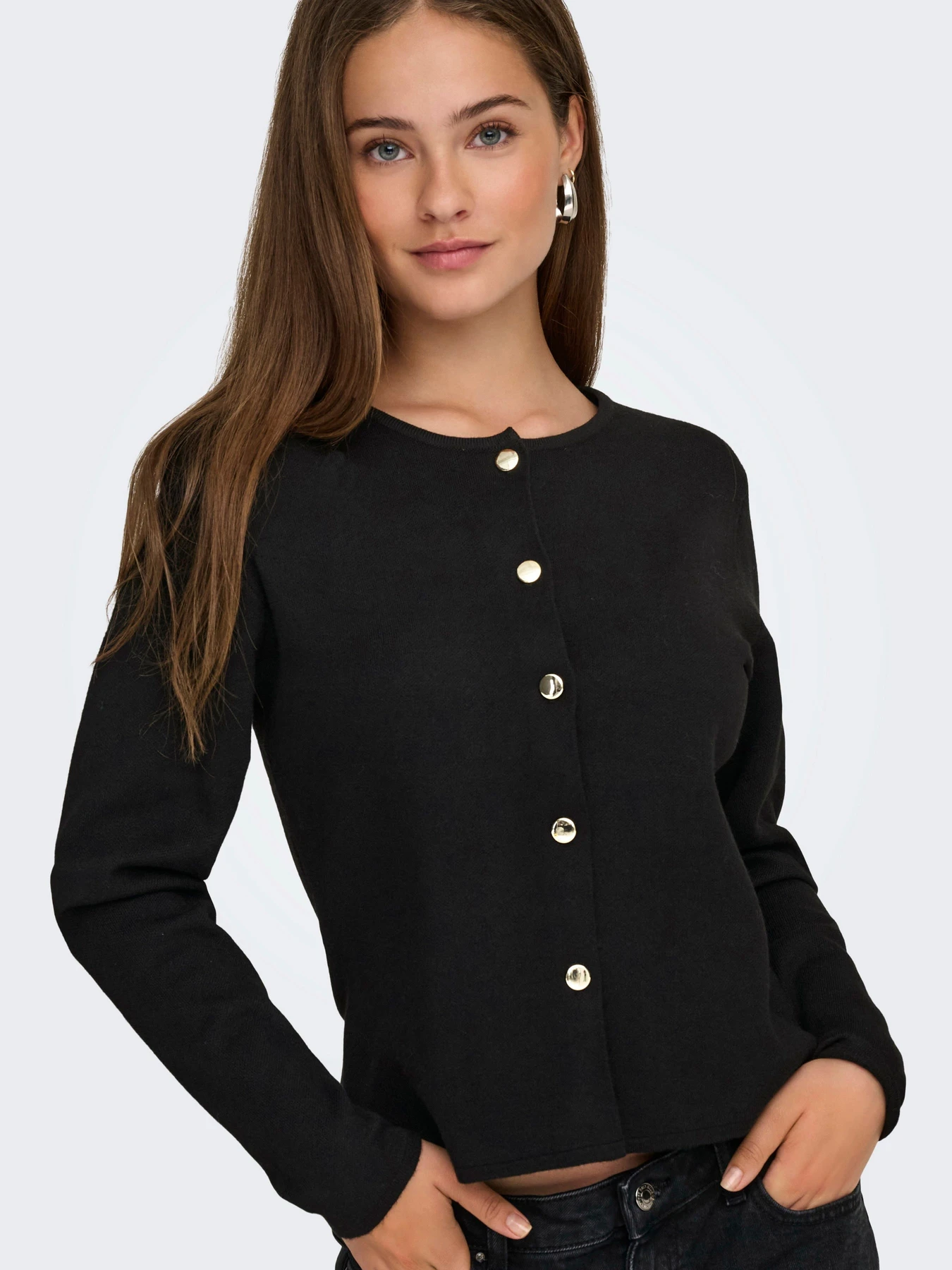 Свитеры и кардиганы JDY PRIME LIFE L/S ON FITTED CARDI модель 15347276_Black Свитеры и кардиганы JDY PRIME LIFE L/S ON FITTED CARDI модель 15347276_Black Фото