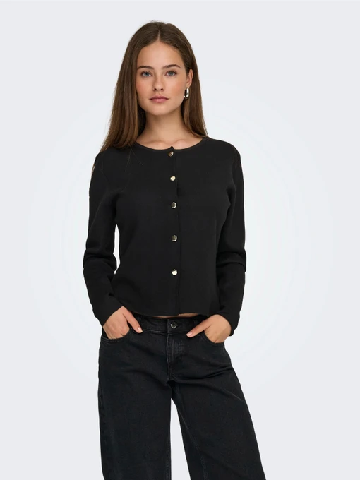 Свитеры и кардиганы JDY PRIME LIFE L/S ON FITTED CARDI модель 15347276_Black Фото