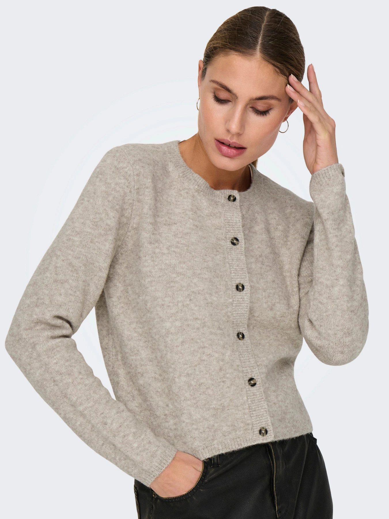 Свитеры и кардиганы JDY CHLOE L/S CARDIGAN KNT модель 15330581_Turtledove MELANGE Фото