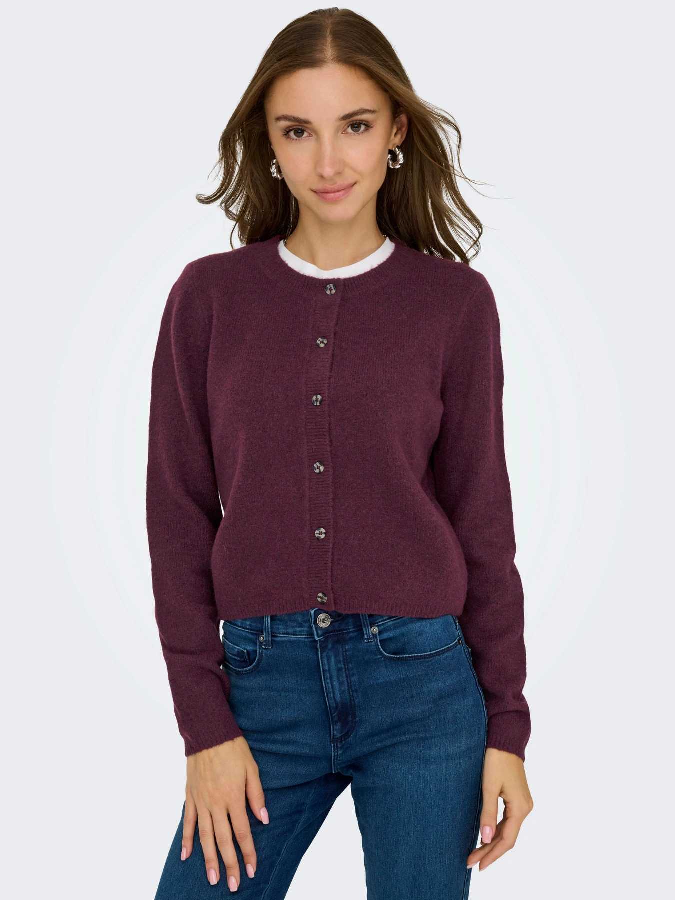 Свитеры и кардиганы JDY CHLOE L/S CARDIGAN KNT модель 15330581_Winetasting MELANGE Фото