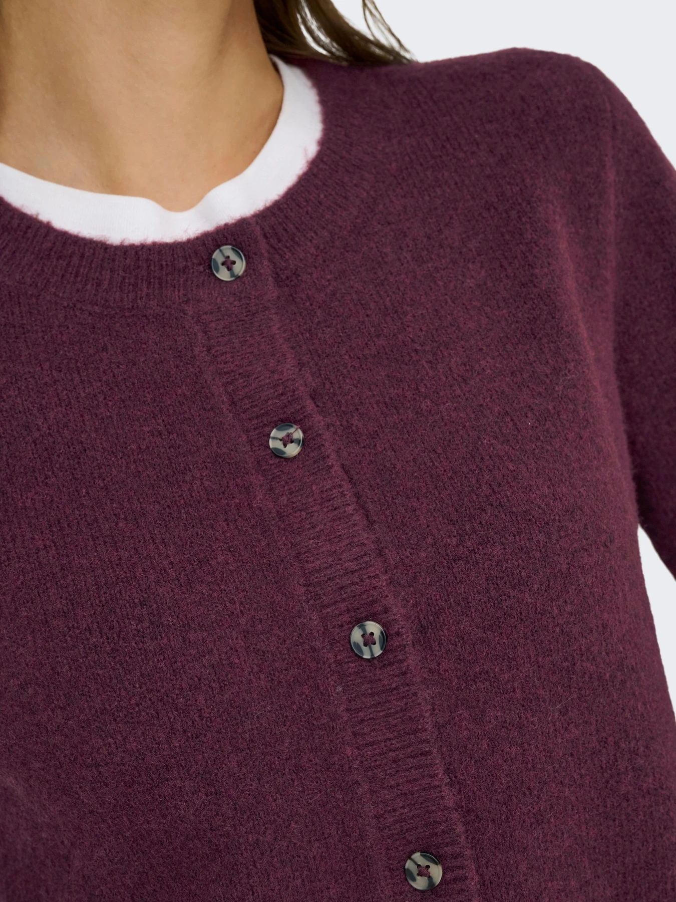 Свитеры и кардиганы JDY CHLOE L/S CARDIGAN KNT модель 15330581_Winetasting MELANGE Фото